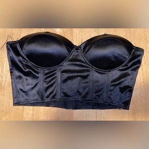 Rue21 Black Satin Corset Top
